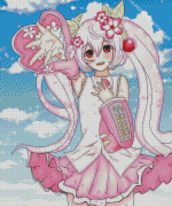 Cute Sakura Miku Diamond Painting