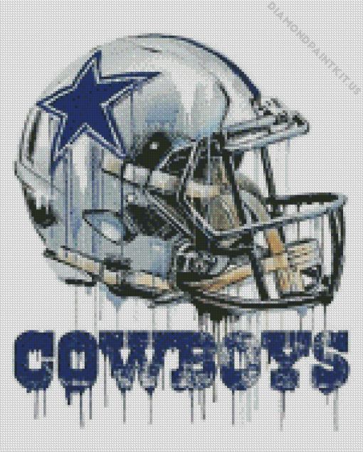 Dallas Cowboys Helmet Logo Diamond Painting