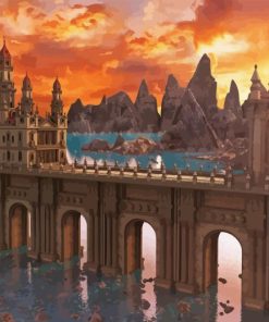 Fantasy Bridge And Castle Diamond Painting