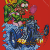 Female Rat Fink Diamond Painting