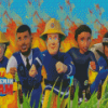 Fireman Sam Cartoon Diamond Painting