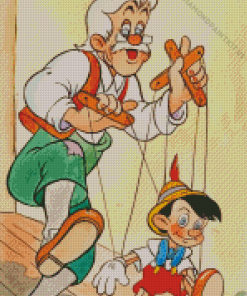 Geppetto And Pinocchio Diamond Painting