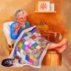 Grandma Enjoying Her Time Alone Diamond Painting