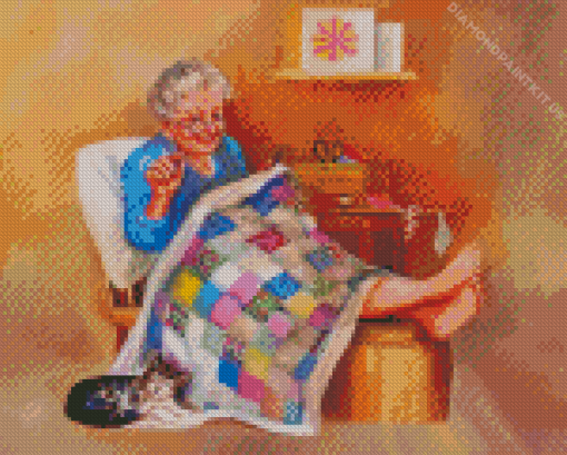 Grandma Enjoying Her Time Alone Diamond Painting