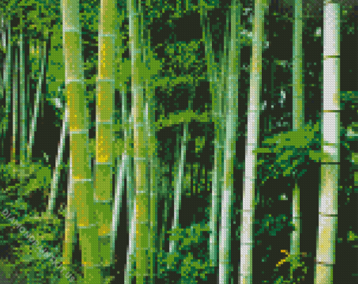 Green Bamboo Diamond Painting