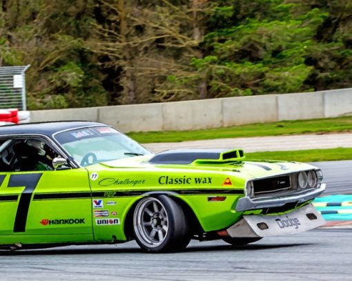 Green Dodge Charger Diamond Painting