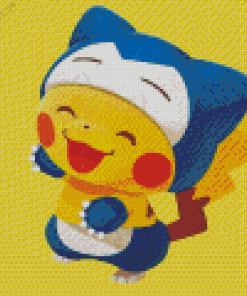 Happy Pikachu Snorlax Diamond Painting