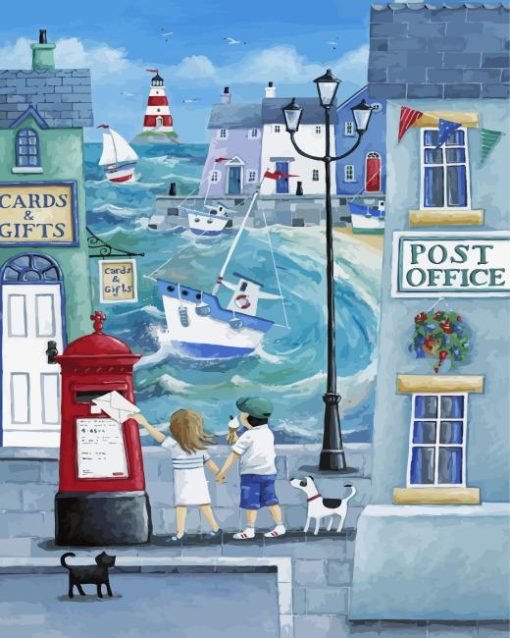 Harbour Post Print by Peter Adderley Diamond Painting