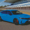 Honda Civic Type R Blue Car Diamond Painting