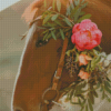 Horses With Flowers Diamond Painting