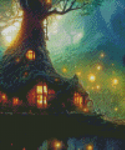 House In The Forest Diamond Painting