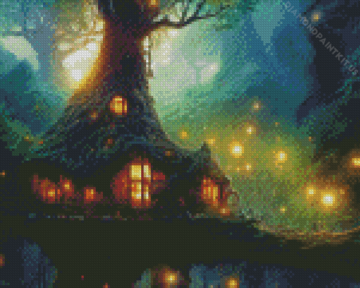 House In The Forest Diamond Painting