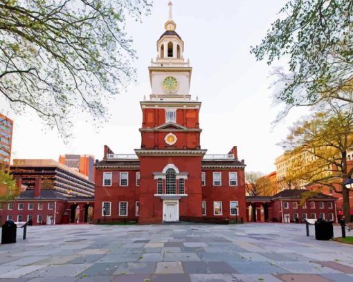 Independence Hall In Pennsylvania Diamond Painting