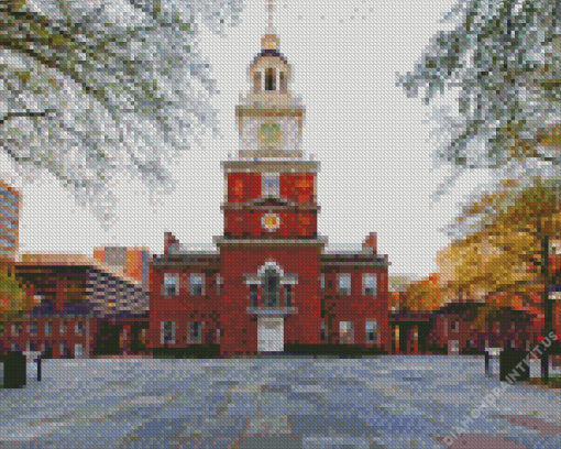 Independence Hall In Pennsylvania Diamond Painting