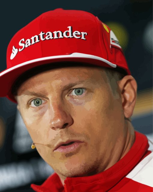 Kimi Raikkonen Motorsport Driver Diamond Painting