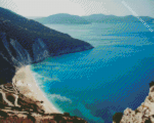 Myrtos Beach Kefalonia Diamond Painting