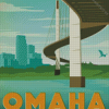 Omaha City Nebraska Poster Diamond Painting
