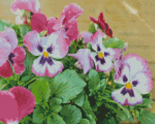 Pansy Flower Diamond Painting