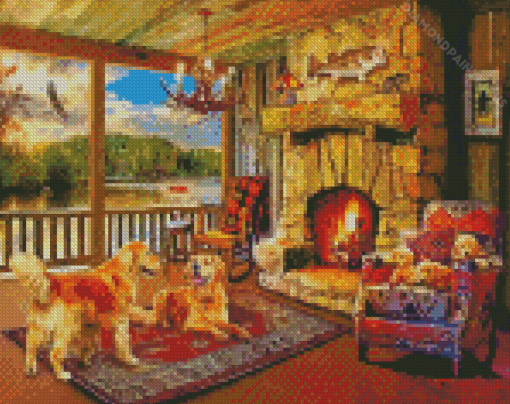 Puppy Family Diamond Painting