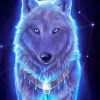 Purple Spirit Wolf Diamond Painting