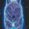 Purple Spirit Wolf Diamond Painting