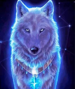 Purple Spirit Wolf Diamond Painting