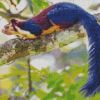 Rainbow Squirrel On Tree Diamond Painting