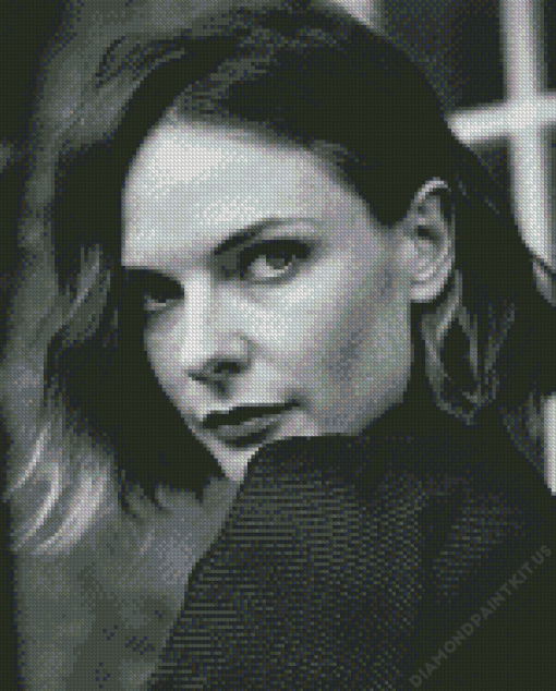 Rebecca Ferguson Black And White Diamond Painting