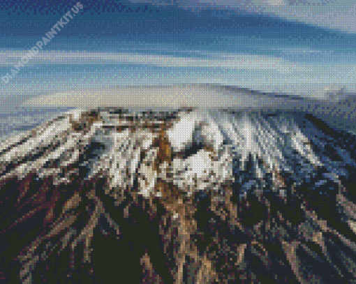 Snowy Mount Kilimanjaro Diamond Painting