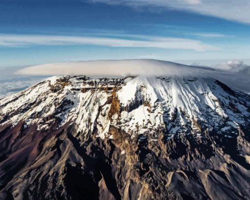 Snowy Mount Kilimanjaro Diamond Painting