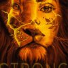 Strong Woman Lion Diamond Painting