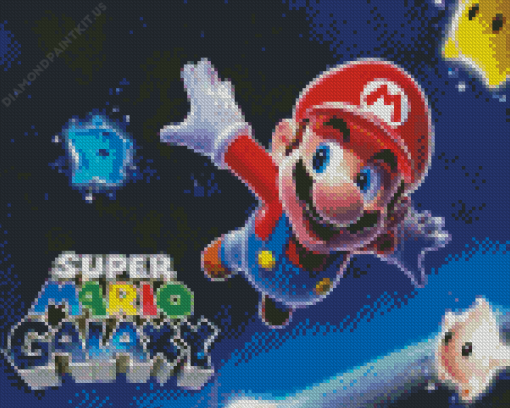 Super Mario Galaxy Game Diamond Painting