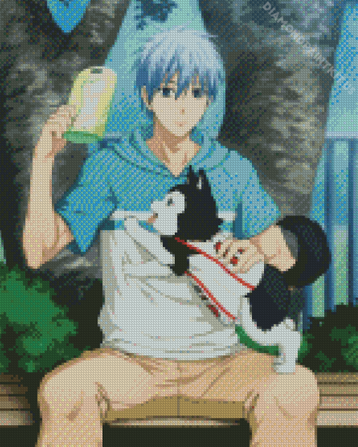 Tetsuya Kuroko And His Puppy Diamond Painting