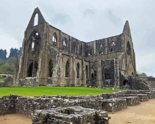 Tintern Abbey Historical Landmark Diamond Painting