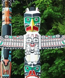 Totem Pole Native Vancouver Diamond Painting