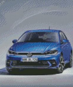 VW Polo GTI Blue Car Diamond Painting