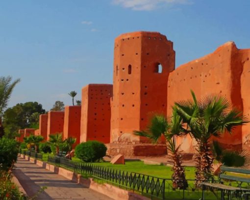 Walls Of Marrakesh Red City Diamond Painting