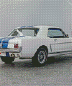 White 1965 Ford Mustang Diamond Painting