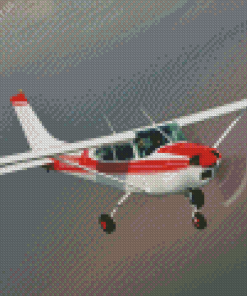 White Red Cessna 182 Skylane Diamond Painting
