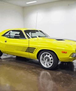 Yellow 1974 Challenger Diamond Painting