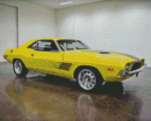 Yellow 1974 Challenger Diamond Painting