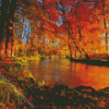 Autumn Forest River Diamond Painting