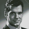 Black and White Henry Cavill Diamond Painting