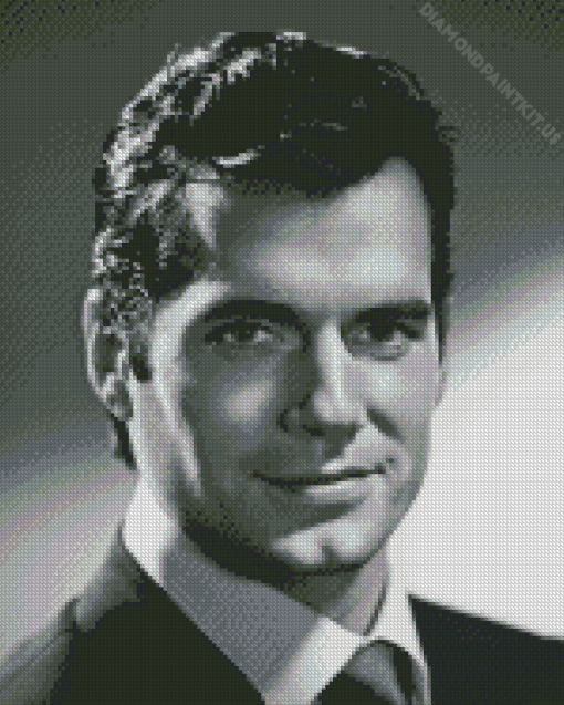 Black and White Henry Cavill Diamond Painting