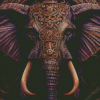 Black and Gold Indian Elephant Diamond Painting