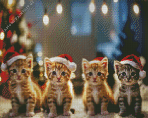 Christmas Cats Diamond Painting