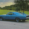 Classic Blue Dodge Charger 1970 Diamond Painting