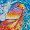Colorful Abstract Waves Diamond Painting