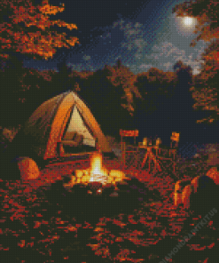 Fall Camping Diamond Painting