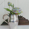 Flowers In a Silver Pitcher Diamond Painting